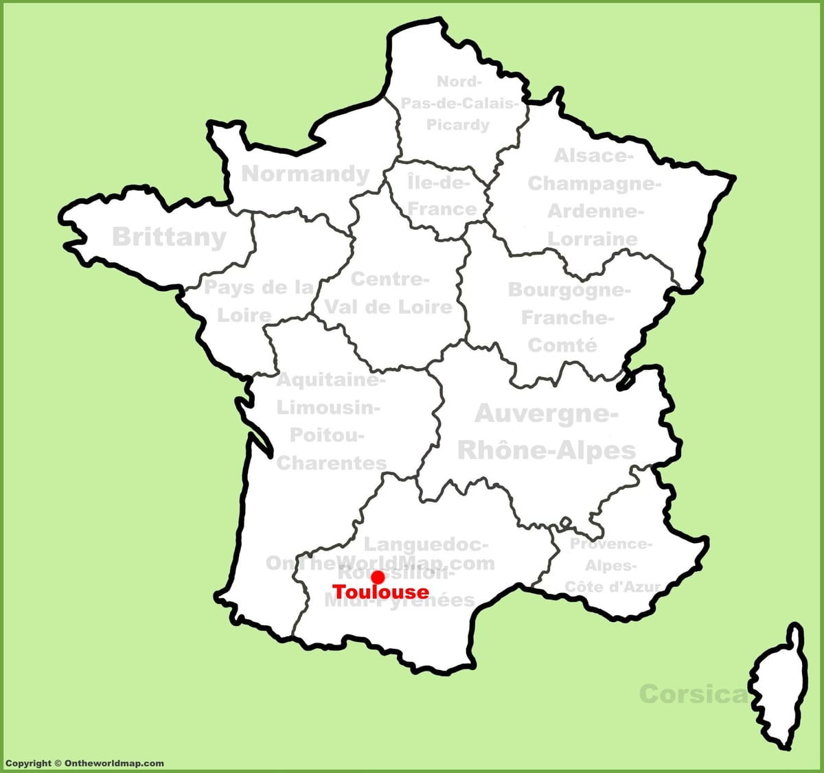 Toulouse, একটি মানচিত্র