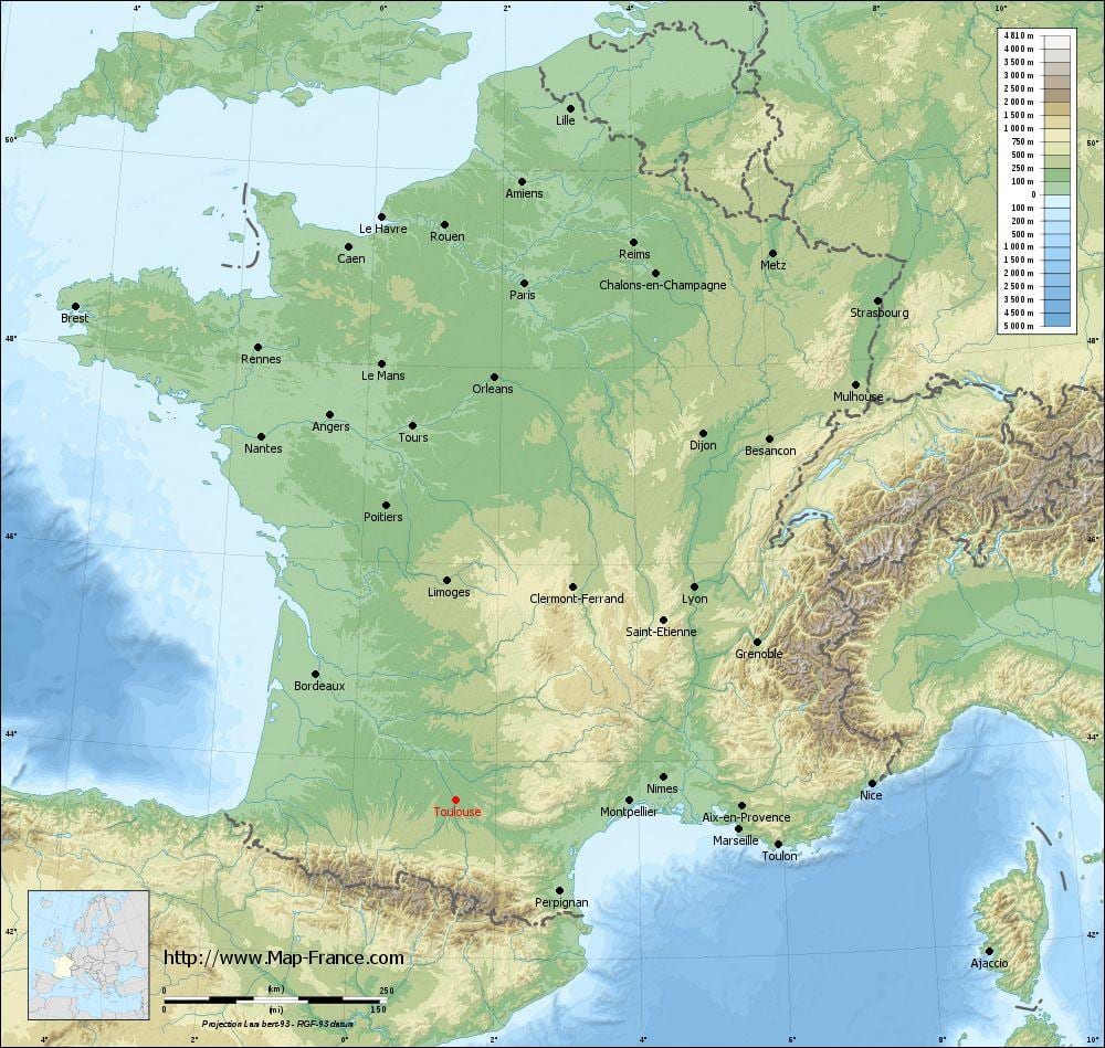 ভৌগলিক মানচিত্র, Toulouse,