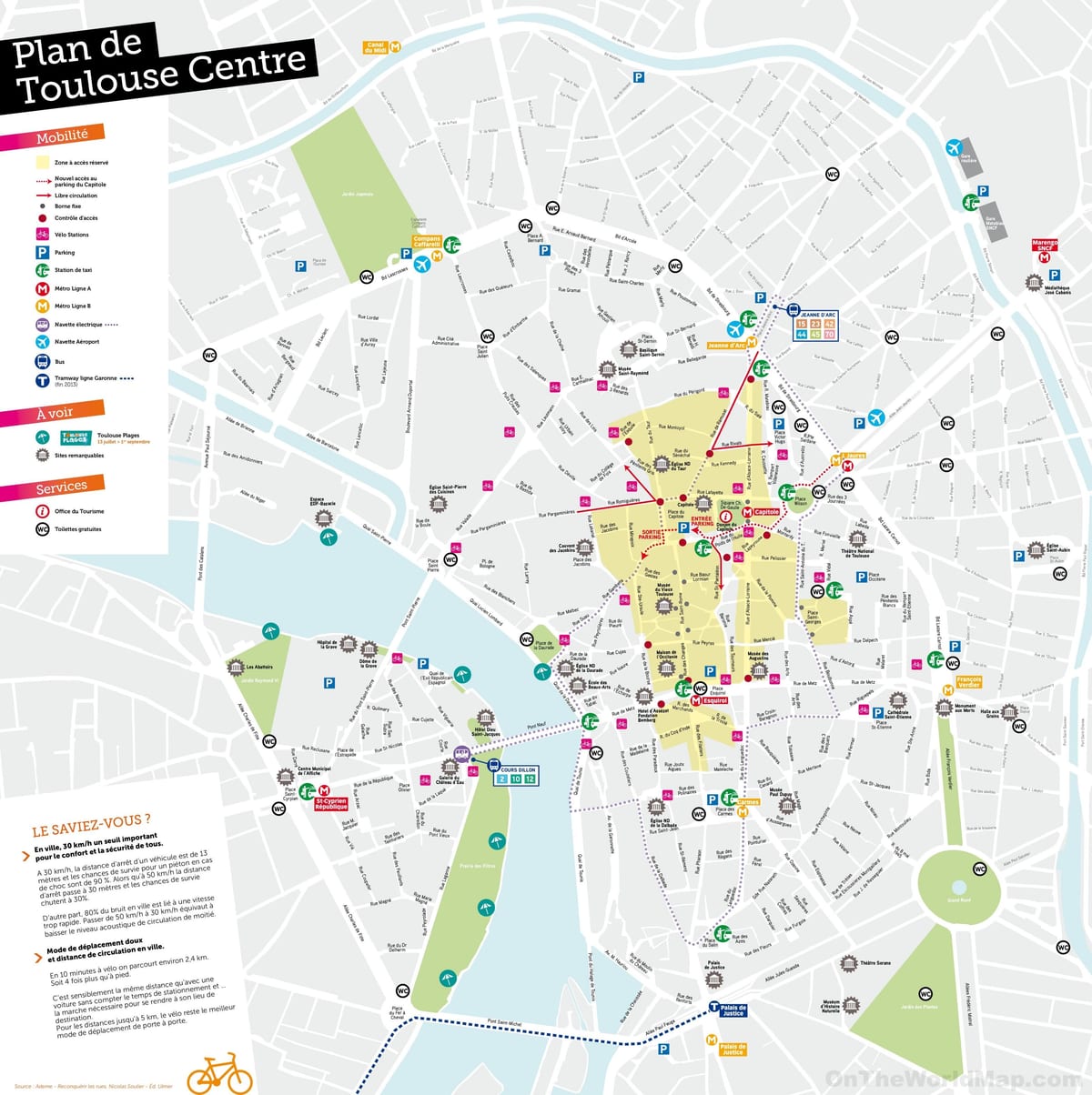 map of Toulouse জায়গা 