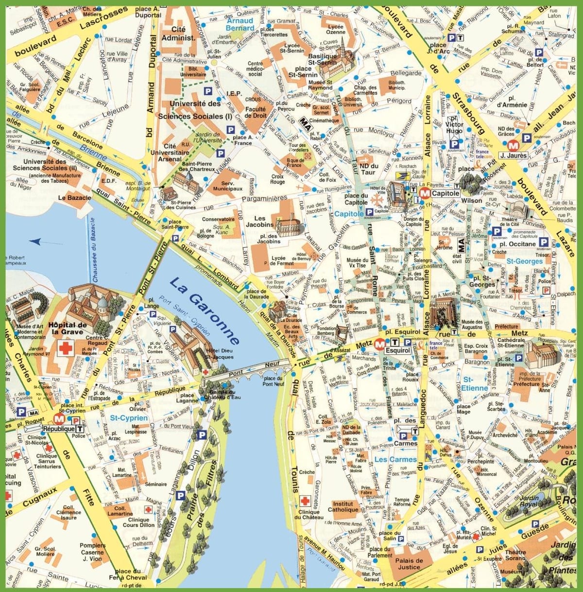 map of Toulouse