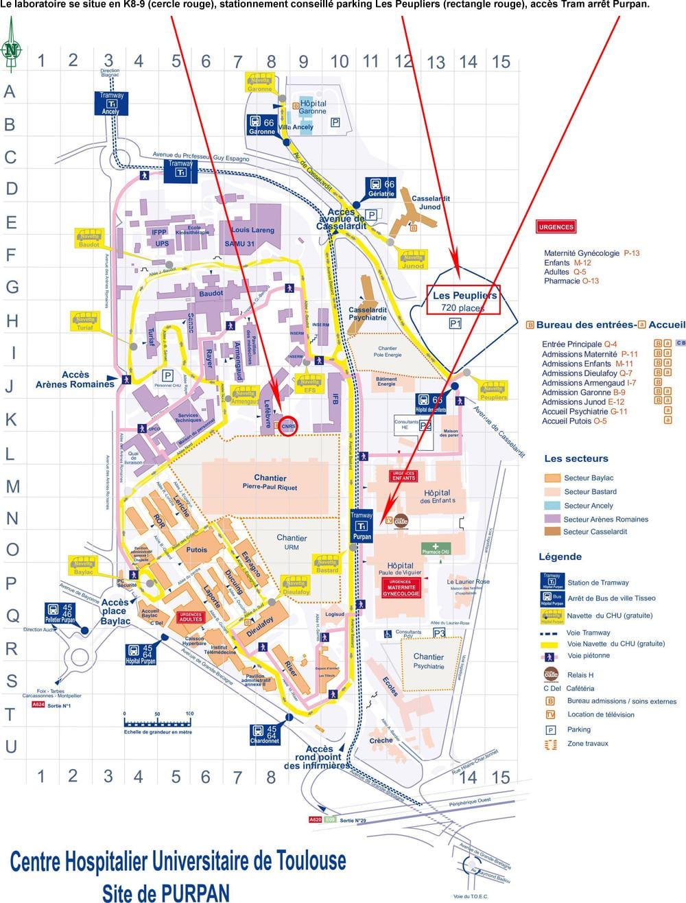 map of Toulouse হাসপাতালে