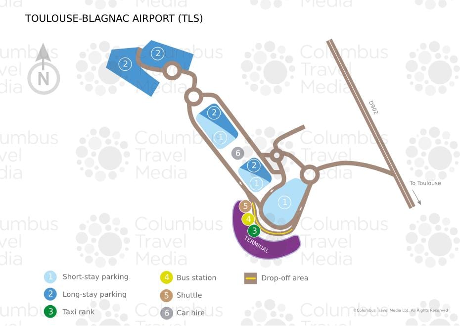 map of Toulouse blagnac বিমানবন্দর
