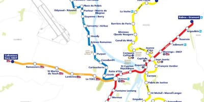Map of Toulouse, ট্রাম