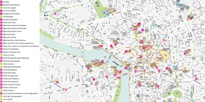 Toulouse, পর্যটন মানচিত্র