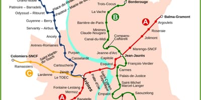 Toulouse, ভূগর্ভস্থ মানচিত্র