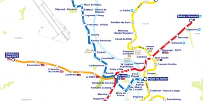 Toulouse, মেট্রো মানচিত্র, পিডিএফ