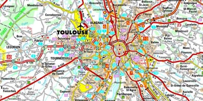 Map of Toulouse রোড