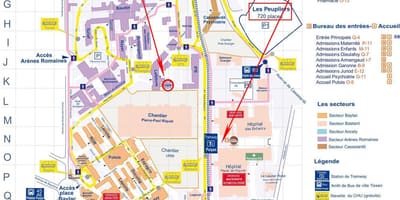 Map of Toulouse হাসপাতালে